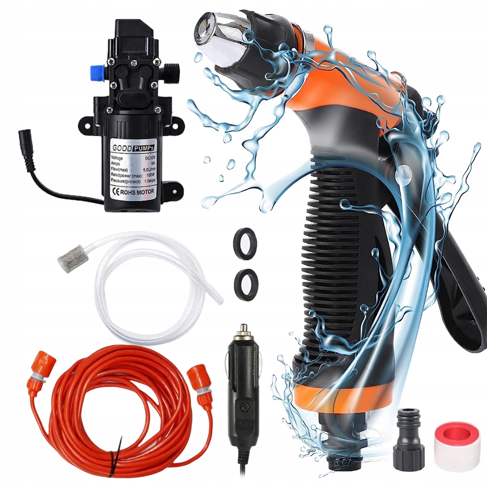 Tlaková Myčka 12V 100W 120PSI 5L Min Pro Zahradní Auto Sada