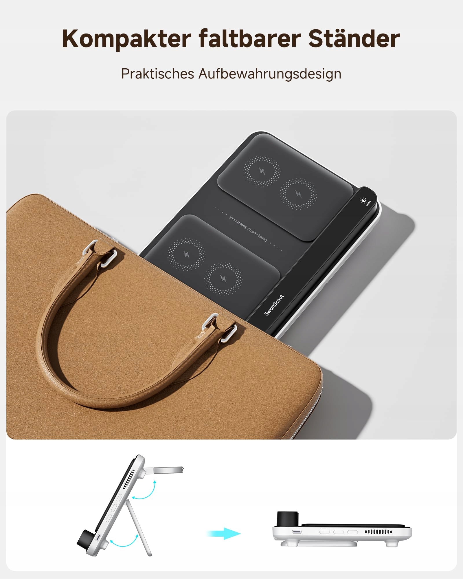 SWANSCOUT Stacja Ładowania Dla Pixel Watch 3/2 Fitbit Versa 4/3 Sense 2 — miniatura 8