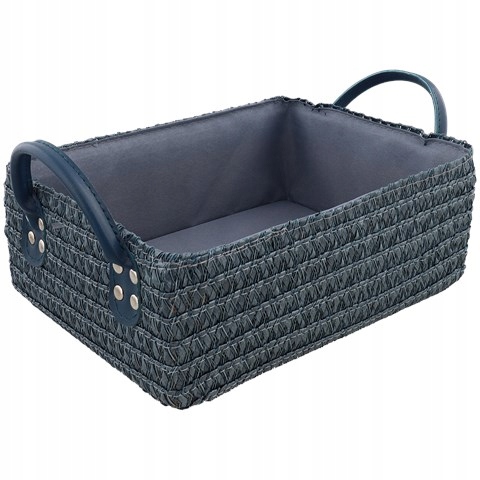 

Koszyk Pleciony Kosz Organizer 25x19cm Niebieski S