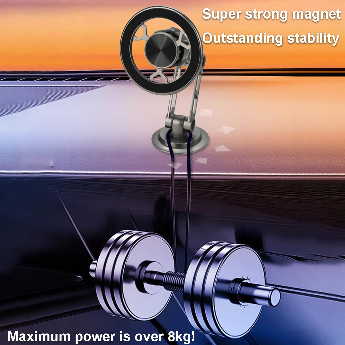 MAGSAFE Uchwyt Samochodowy Magnetyczny Do iPhone 15 14 13 12 Pro Max — miniatura 6