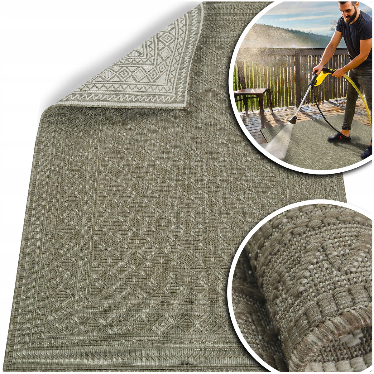 Hnědý Koberec Do Kuchyně Kuchyňský Koberec Provázkový Venkovní Lana 200x290