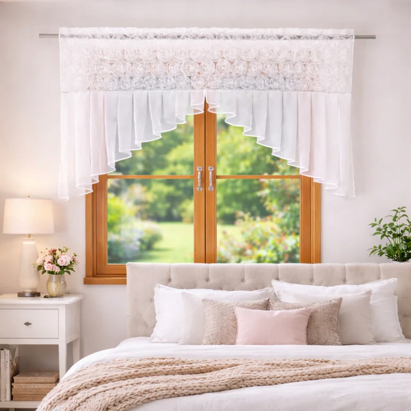 Firany Gotowe 130 X 100 CM Firanki Do Kuchni Panel Dekoracyjny