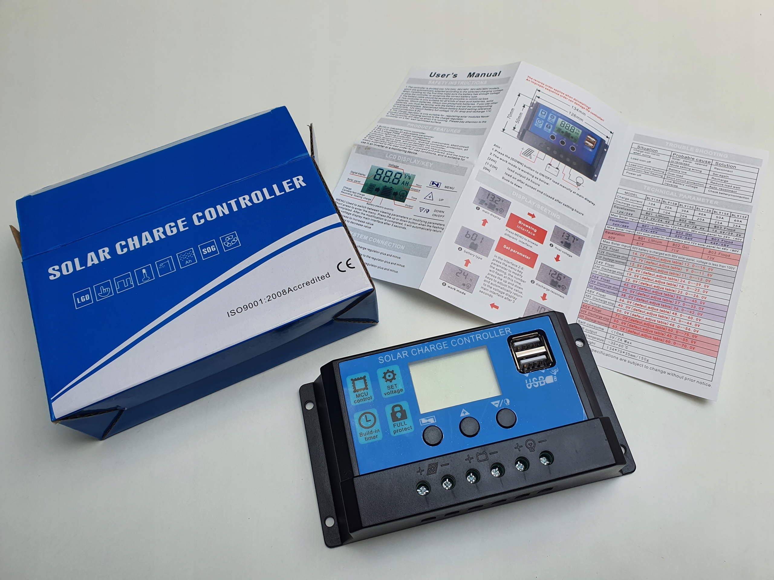 Solarny Regulator Ładowania Akumulatorów PWM 10A Marka Sideon