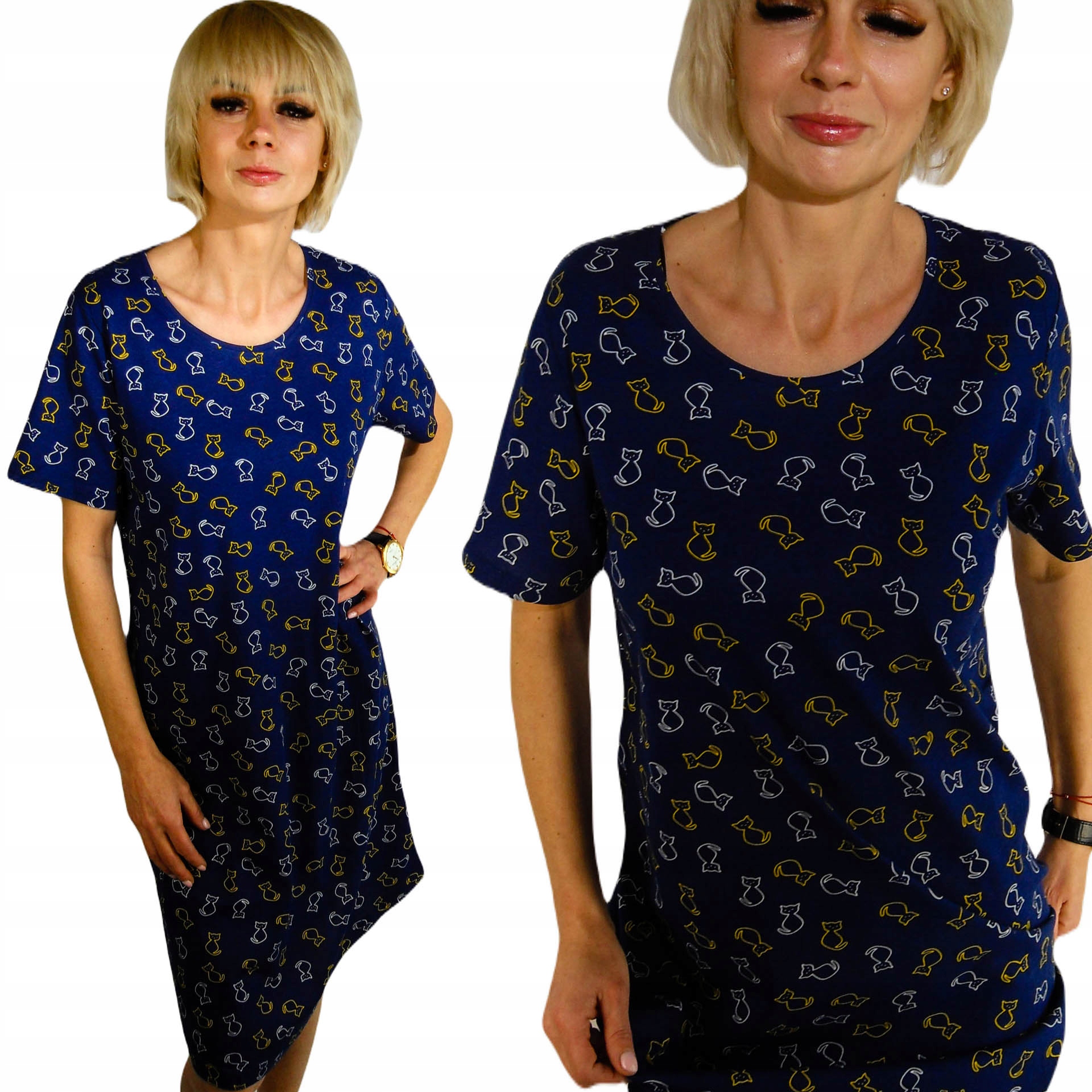 KOSZULA NOCNA DAMSKA bawełniana Wygodna MILUTKA L