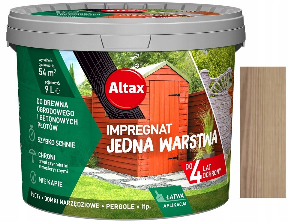 Altax Impregnat Drewna Ogrodowego Piaskowiec 9L