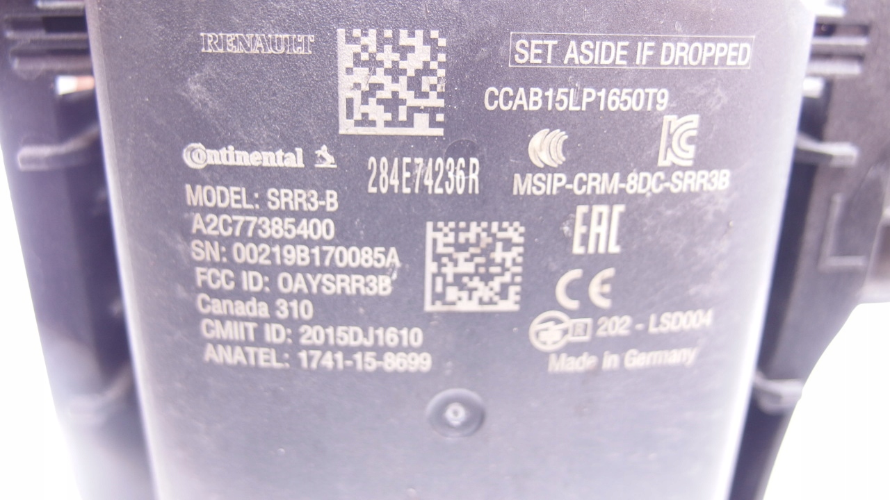 MEGANE IV RADAR MARTWEGO POLA LEWY Car type Passenger cars