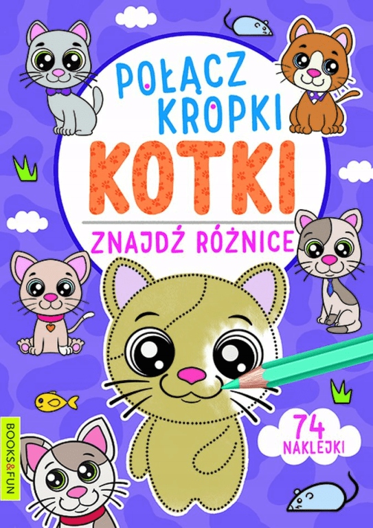 

Połącz kropki, znajdź różnice. Kotki