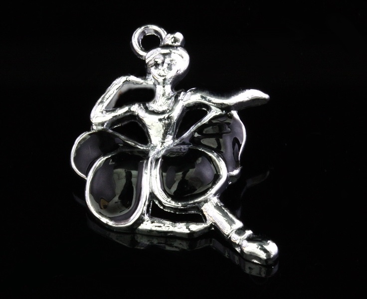 H959N Zawieszka Charms Baletnica 25mm 2szt