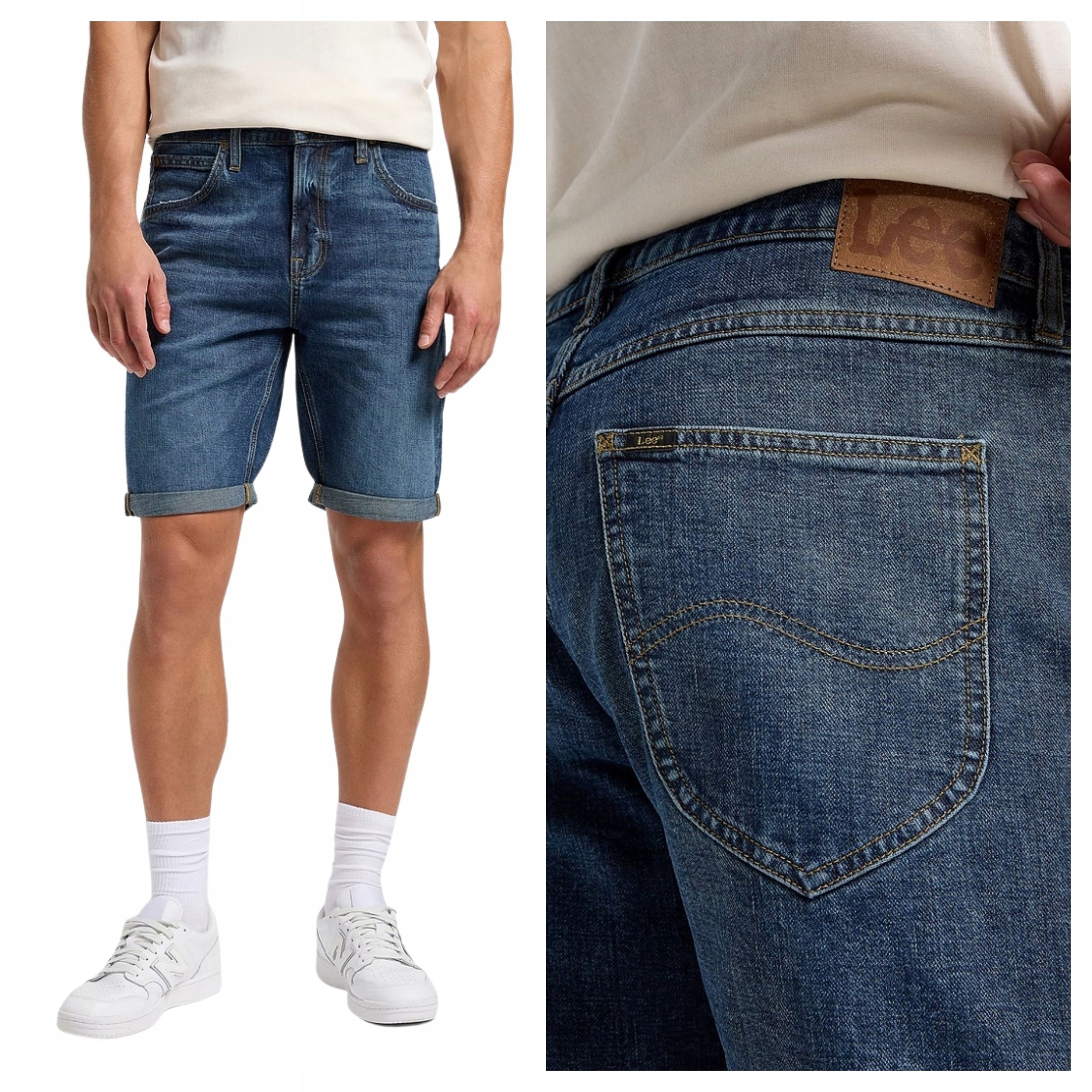 Pánské šortky Lee 5 Pocket Dirty Man Denim Casual Bavlněné W38
