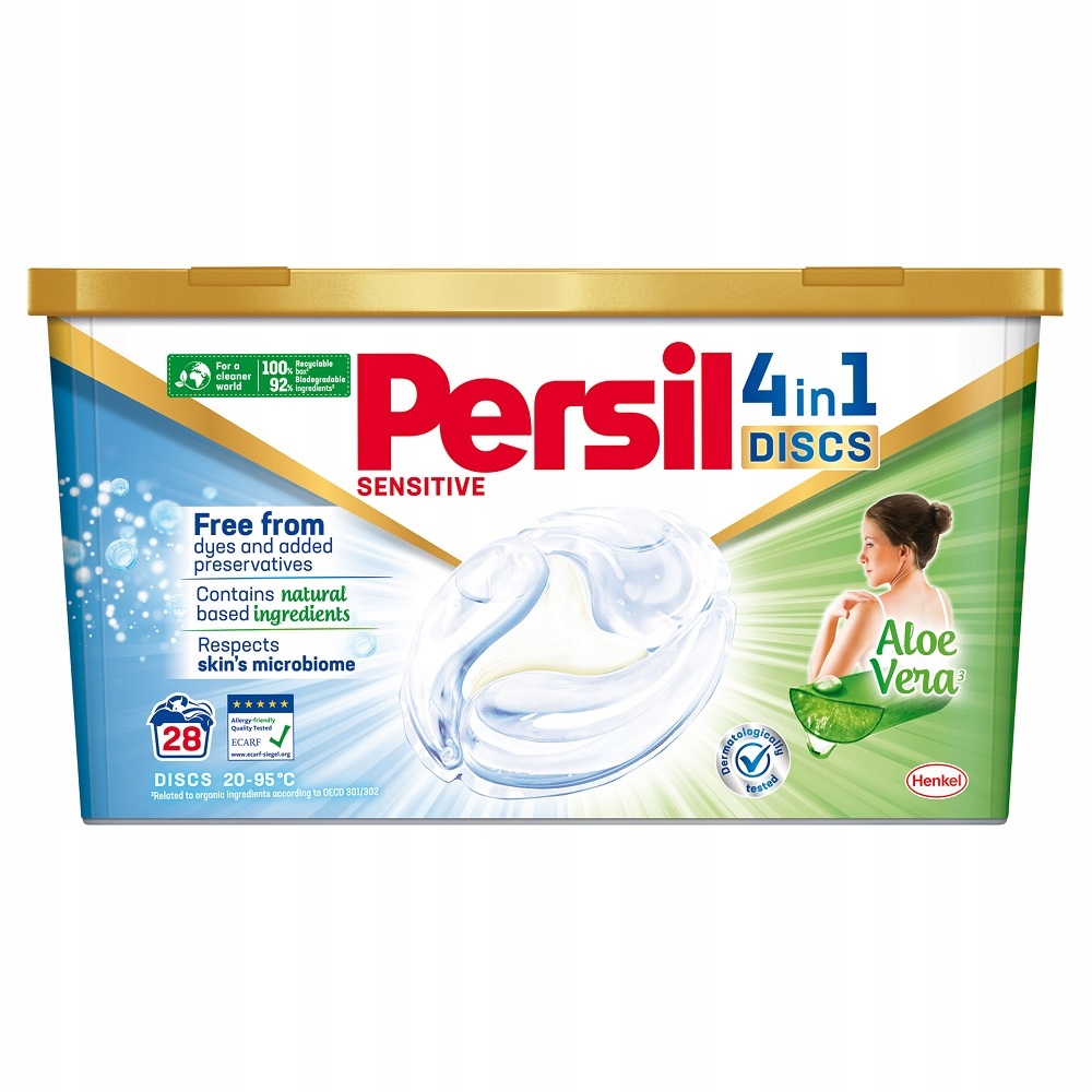 Levně Persil Discs 4v1 Sensitive Kapsle na praní, 28 kusů