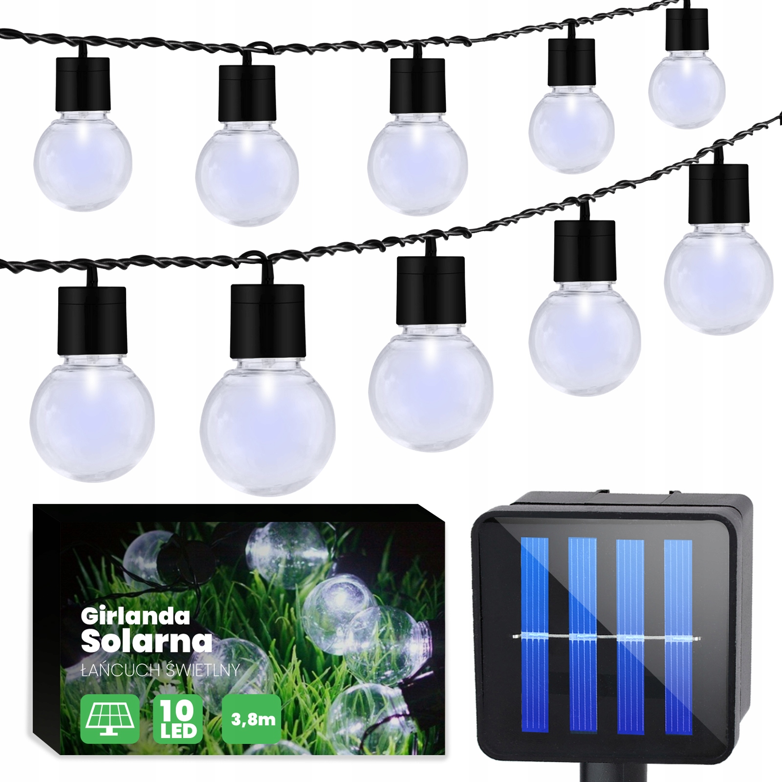 

Girlanda Solarna Ogrodowa Lampki Świecące Kulki