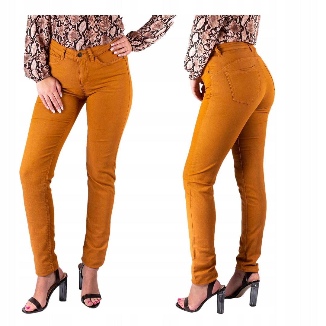 

Damskie Elastyczne Spodnie Rurki wysoki stan 40