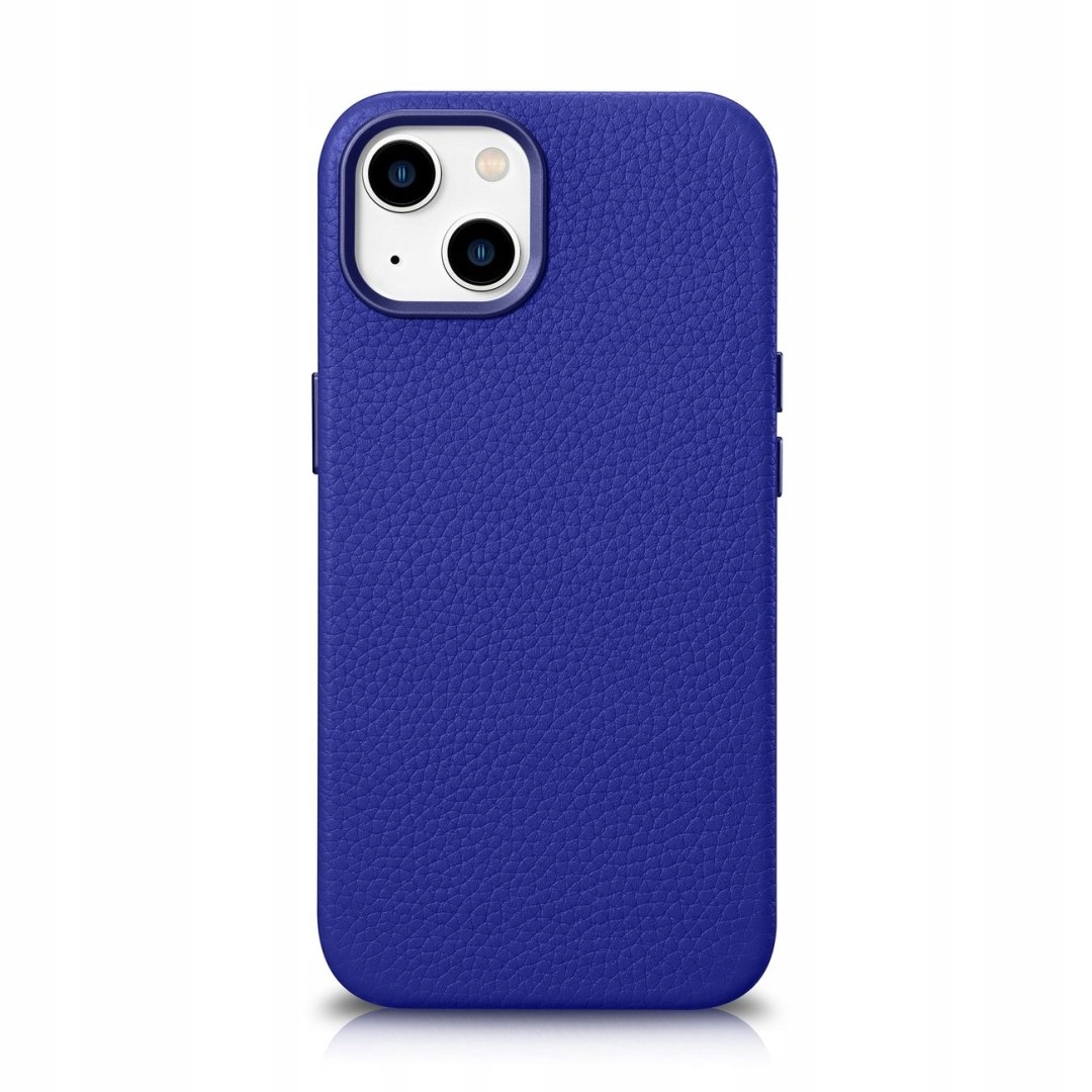 Skórzane etui iPhone 14 magnetyczne z MagSafe Litchi Premium Leather Case g