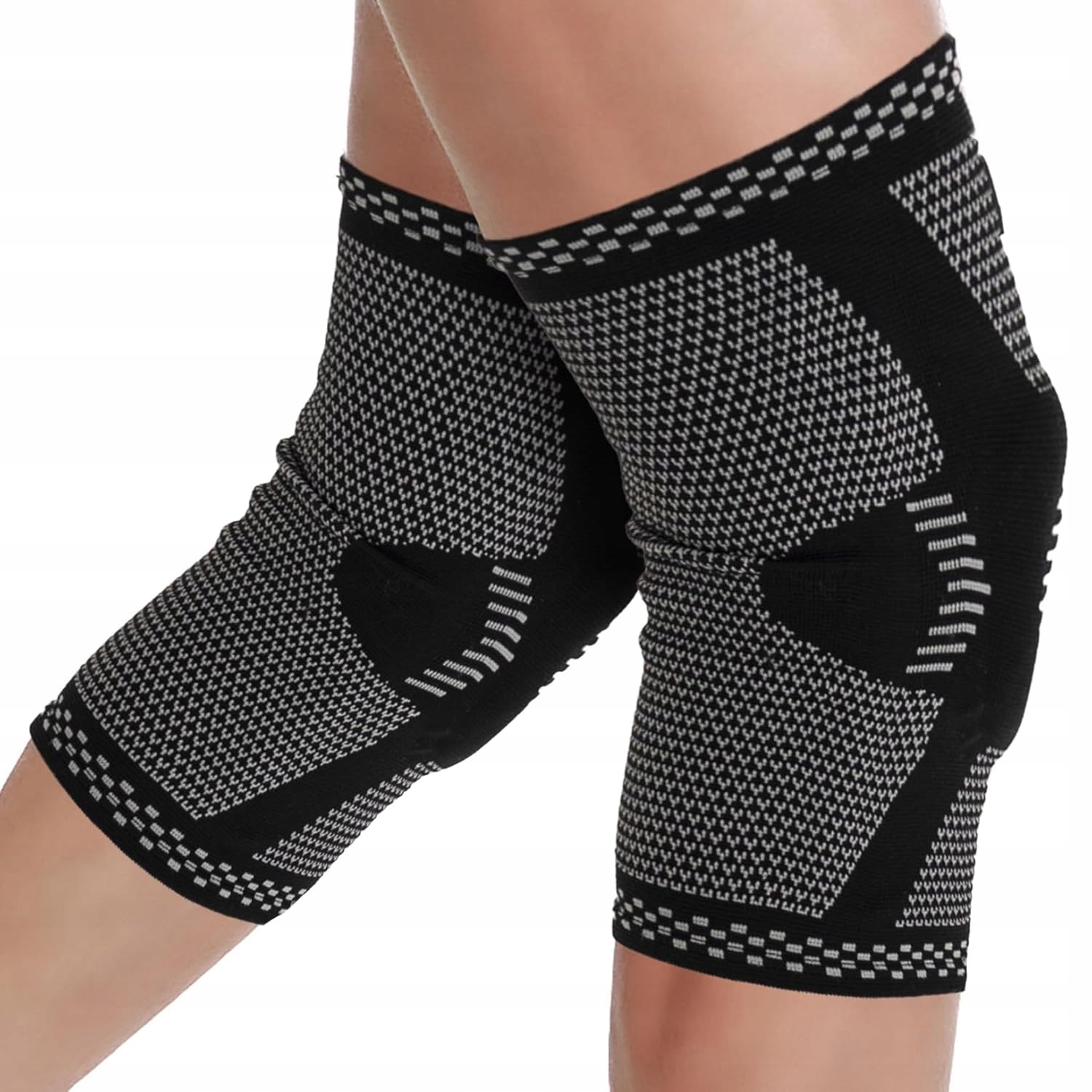 Stabilizator na kolano sportowy usztywniany z żelową wkładką rozmiar L 2szt