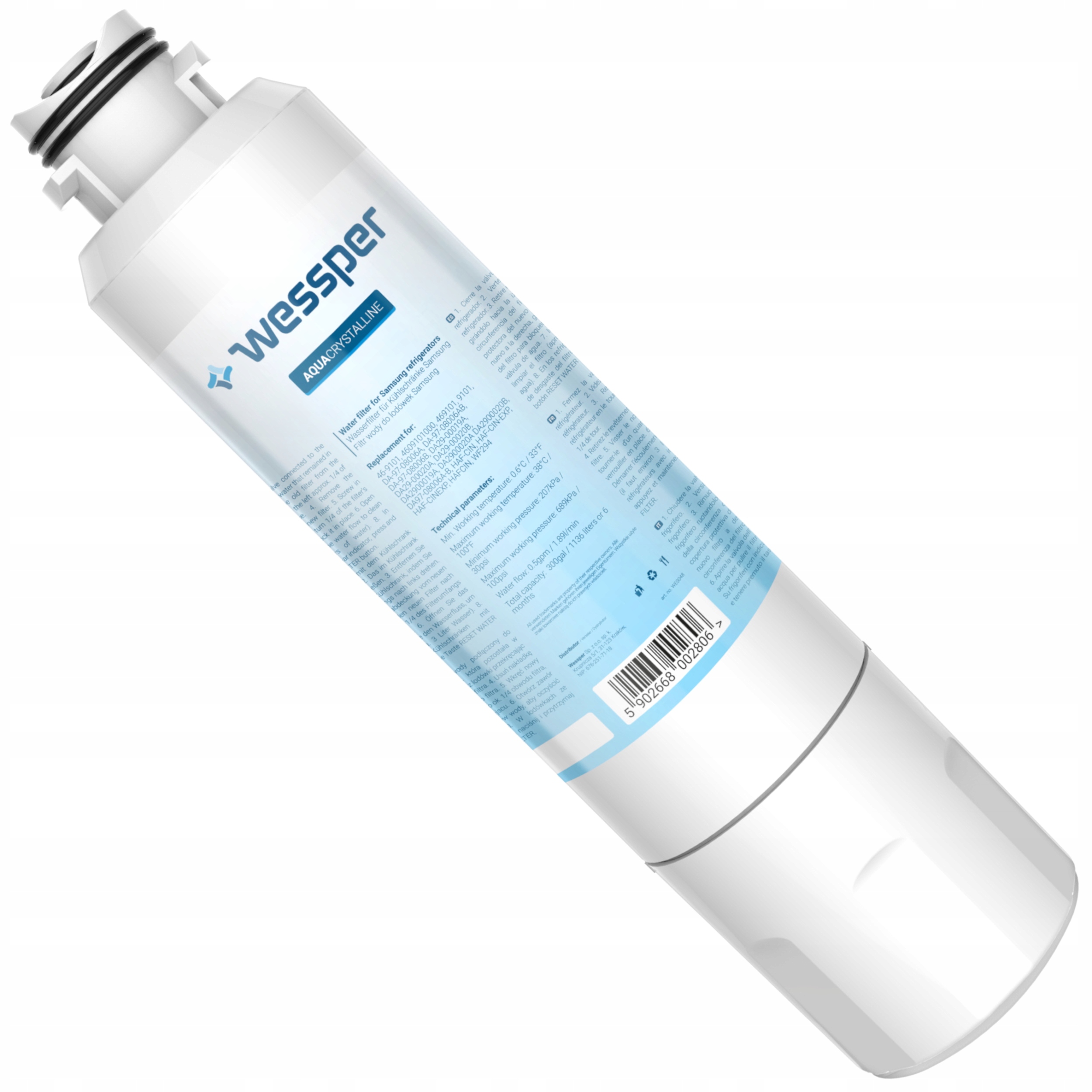 Filtr do lodówki Samsung zamiennik DA29-00020B HAFCIN/EXP EAN (GTIN) 5902668002806