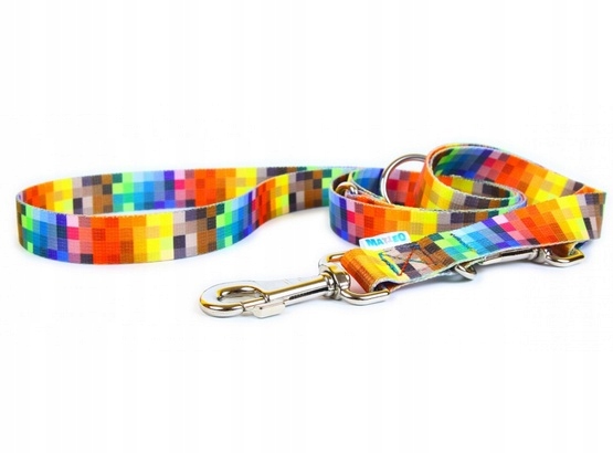 Levně Přepínací vodítko pro psa s odolným šitím – Matteo 30 mm/220 cm pixely