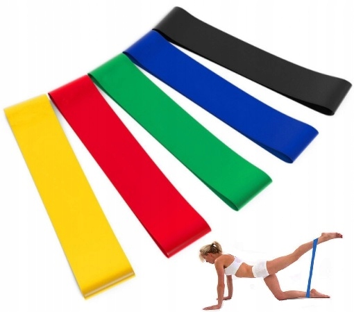 

Zestaw 5 Gum Do Ćwiczeń Mini Band Fitness Taśmy