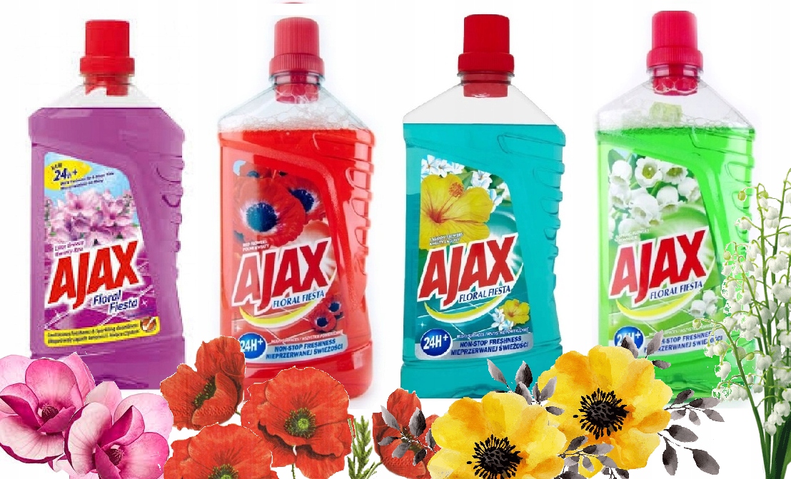 

Zestaw Płyn uniwersalny Ajax 1L mix zapachów