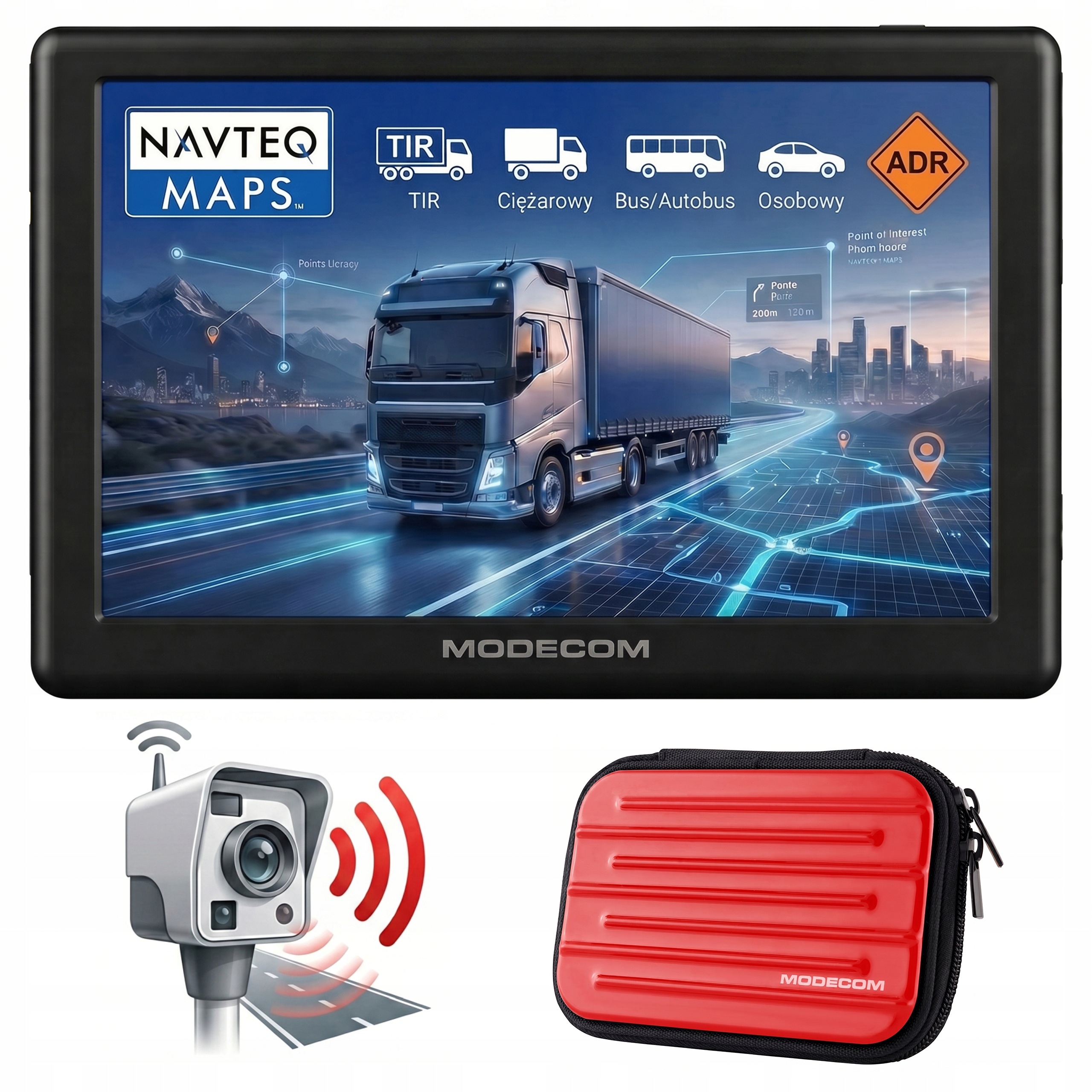 Navigační vůz Modecom CX 5.0 Truck Kamion Bus Pouzdro Fotoradary 2026