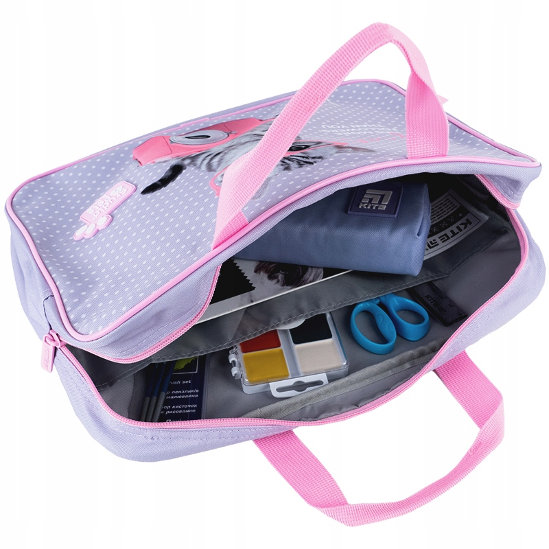 TORBA NA DOKUMENTY TECZKA MATERIALOWA A4 STUDIO PETS KITE Marka Kite