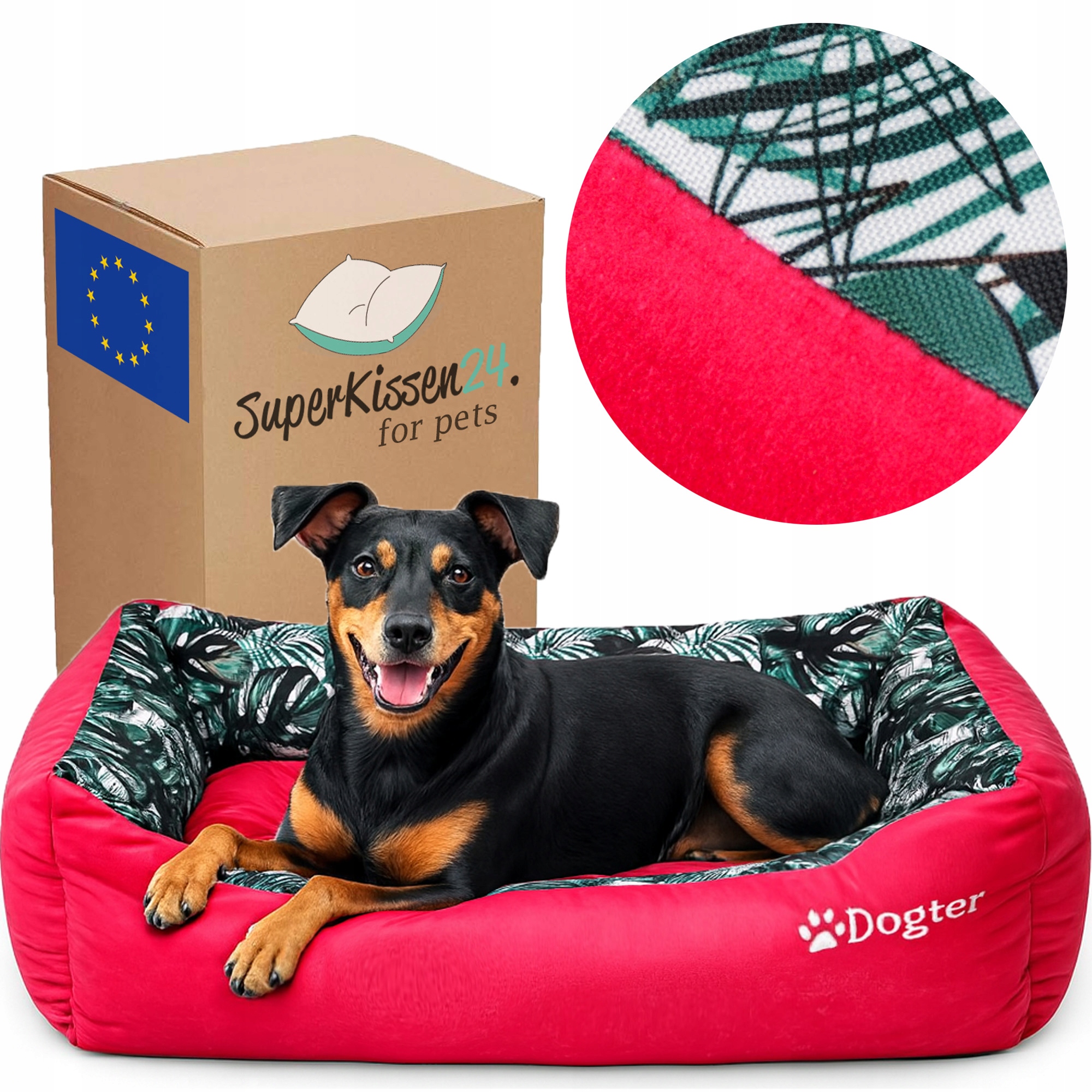 Levně Pelíšek kotec pelíšek pro psa vyjímatelná polštář Dogter Ex-rose L Samet