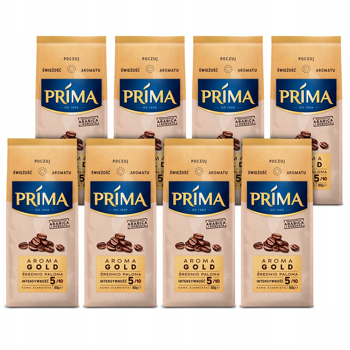 Kawa ziarnista Prima Aroma Gold 8x 900g