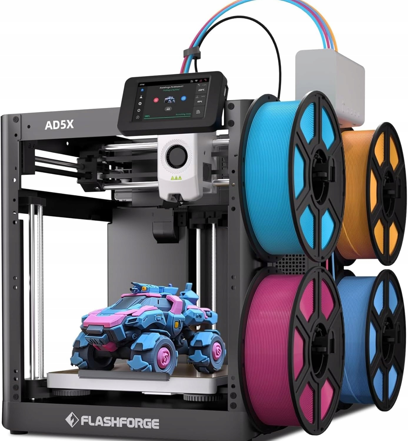 Flashforge Adventurer 5X 3D farebná tlačiareň Ifs 600 mm/s auto 4 filamenty
