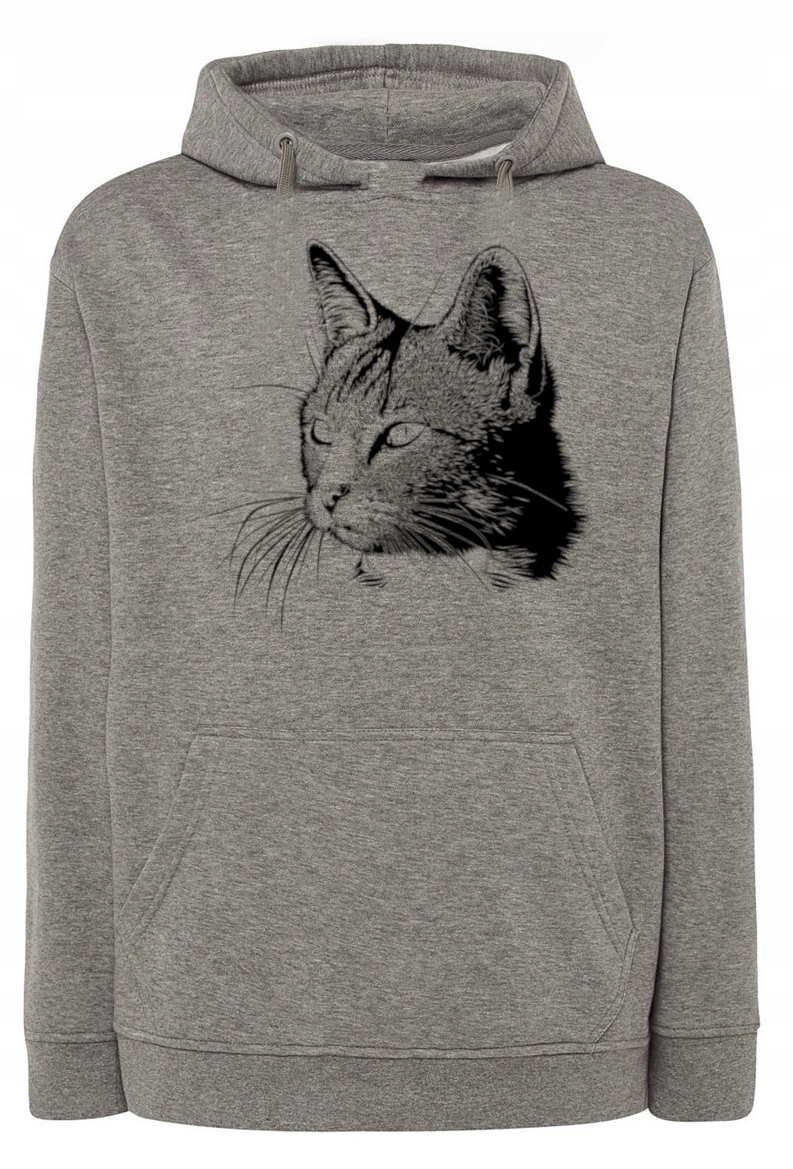 Pánská mikina s potiskem hlavy Kočka Kotě r.XS