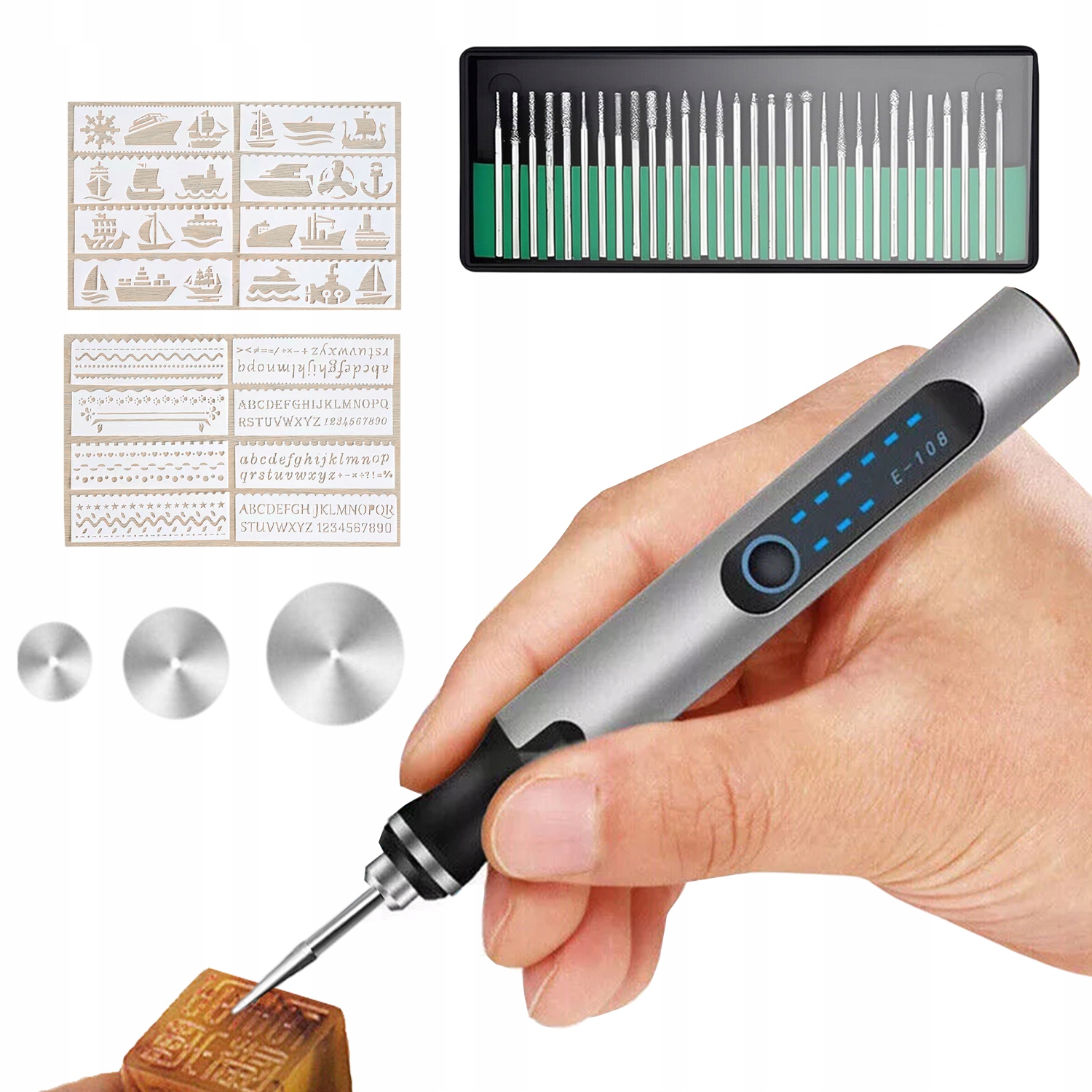 MINI WIERTARKA ELEKTRYCZNA SZLIFIERKA GRAWEROWANIE Z 3 POZIOMAMI PRĘDKOŚCI