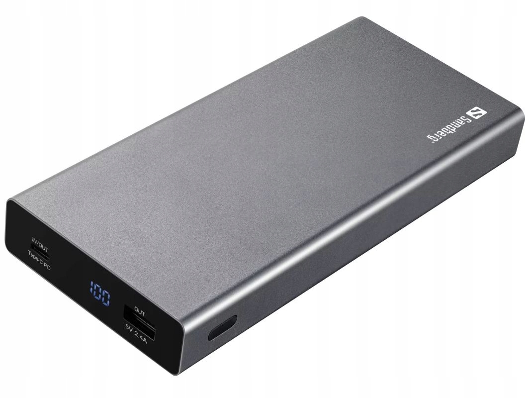 Sandberg Powerbank Usb-c Pd 100W, 20000 mAh, čierna