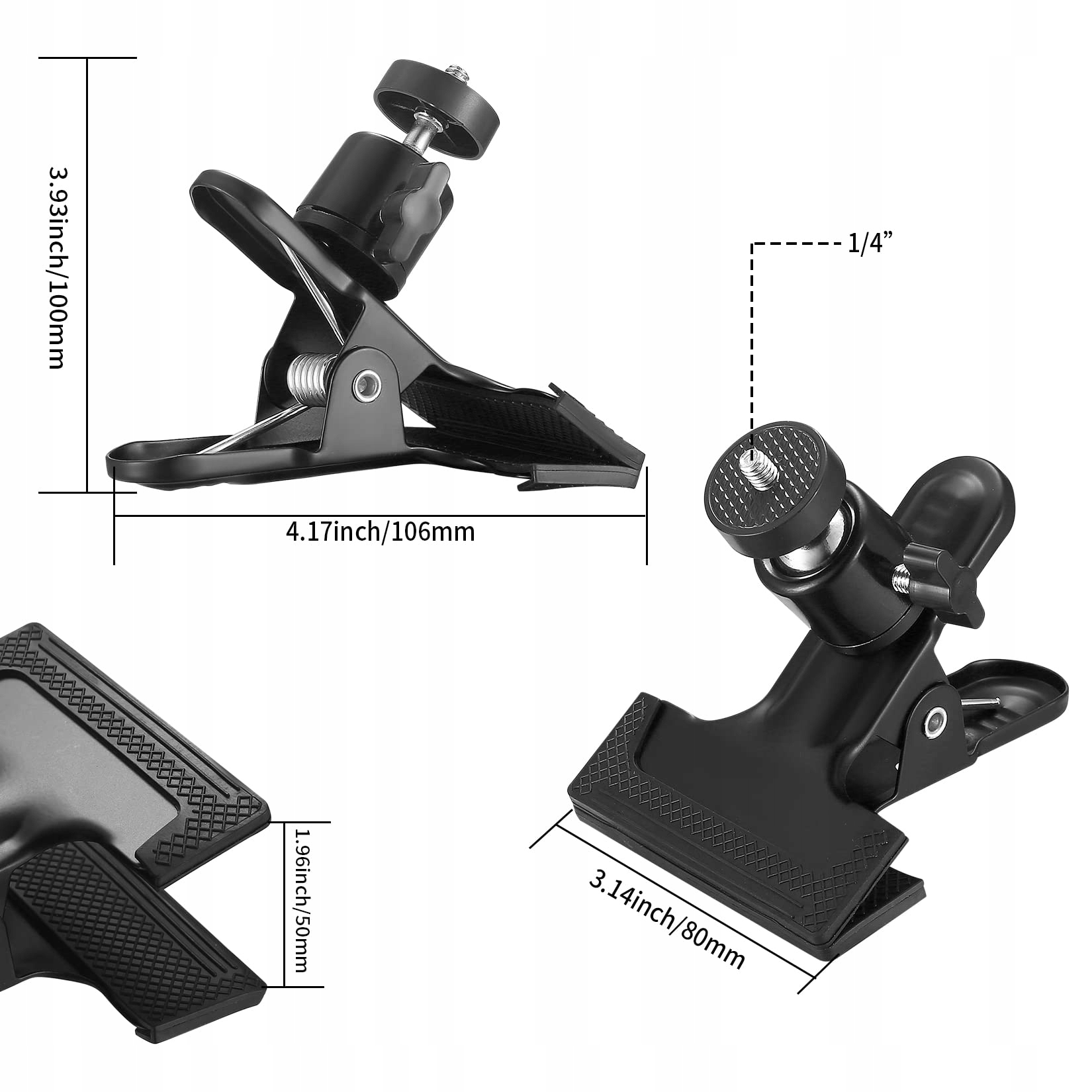 Zestaw 2x Klamra Uchwyt Foto 360 Stopni 1 4 Cala Do GoPro DSLR BUT THE COW — miniatura 2
