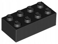 Lego Kostka Cihla 2x4 Černá 300126 3001 100 Ks