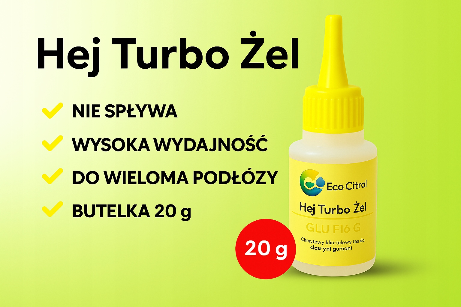 Klej cyjanoakrylowy błyskawiczny glue żel