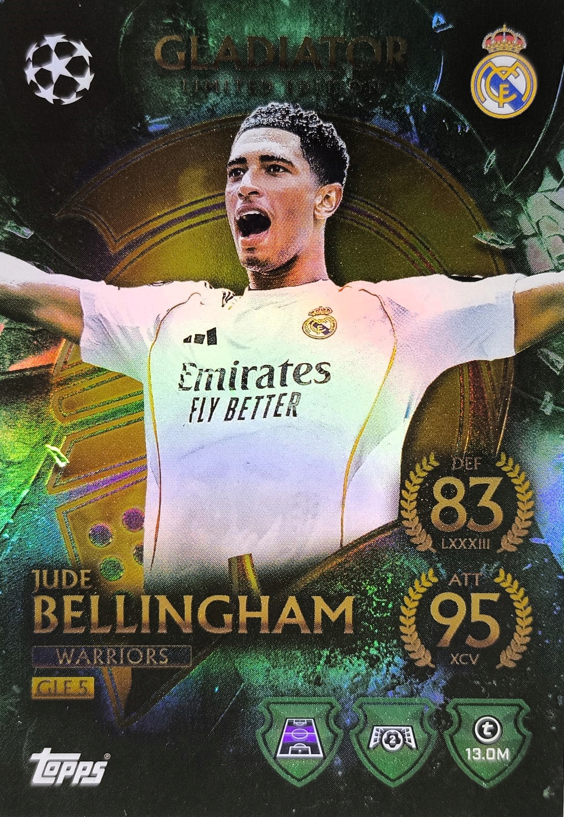 MATCH ATTAX 2025/2026 GLADIATOR LIMITED GLE 5 JUDE BELLINGHAM REAL