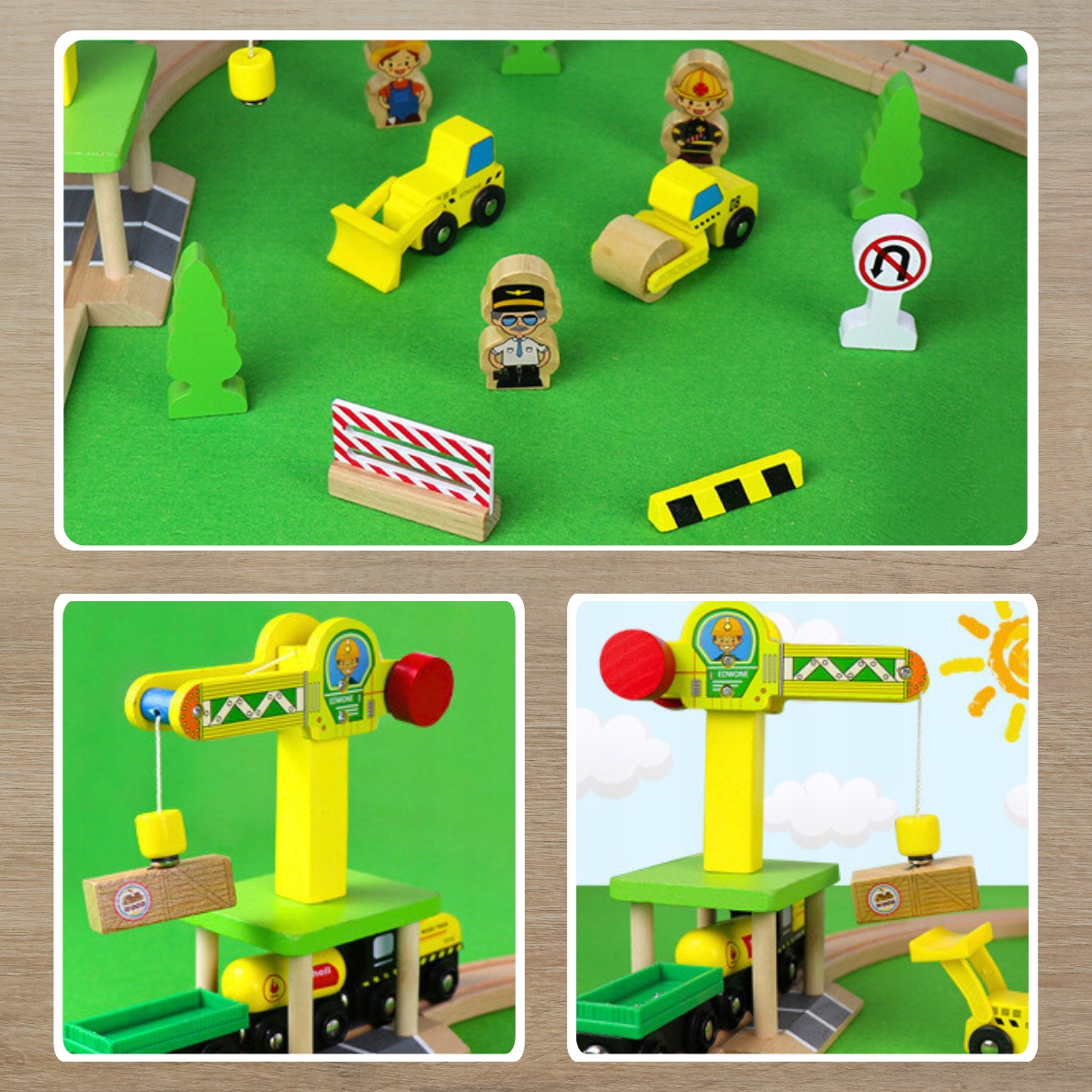 Kolejka Drewniana Pociąg Tor Tory Lokomotywa + Wagony Certyfikaty, opinie, atesty CE EN 71