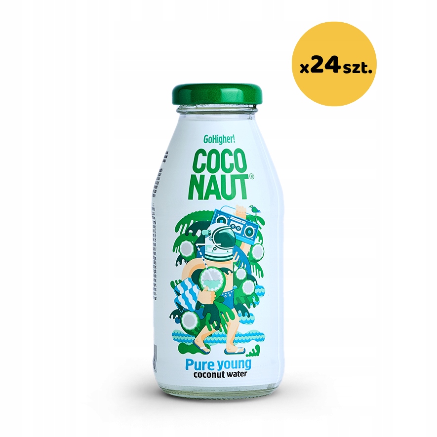 Levně Přírodní kokosová voda 24x250 ml