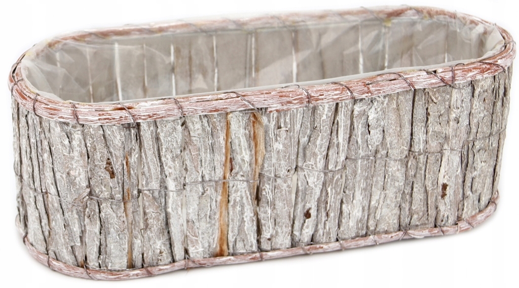 

Osłonka doniczka Szara Kora mocna Owalna 35cm