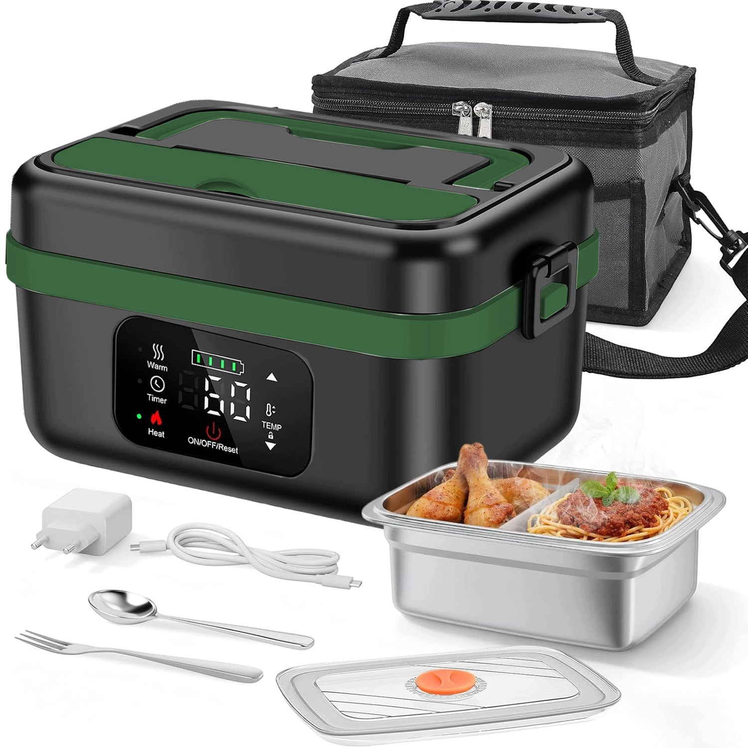 Elektrický Obědový Box, Ohřívač Jídla, Nádoba Na Oběd, Vyjímatelná, 1000 ML