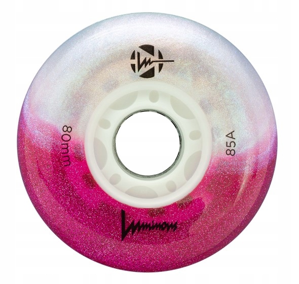 KOŁA ŚWIECĄCE DO ROLEK LUMINOUS COTTON CANDY 80MM BROKAT