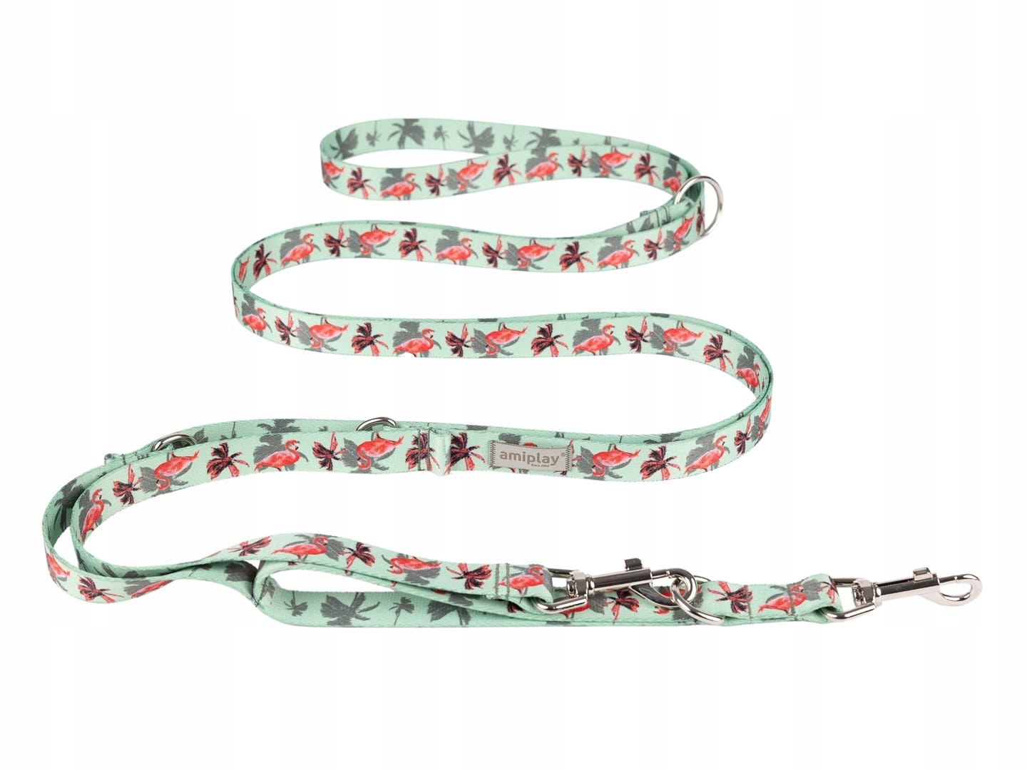 Levně Amiplay Vodítko 8v1 XL Flamingo