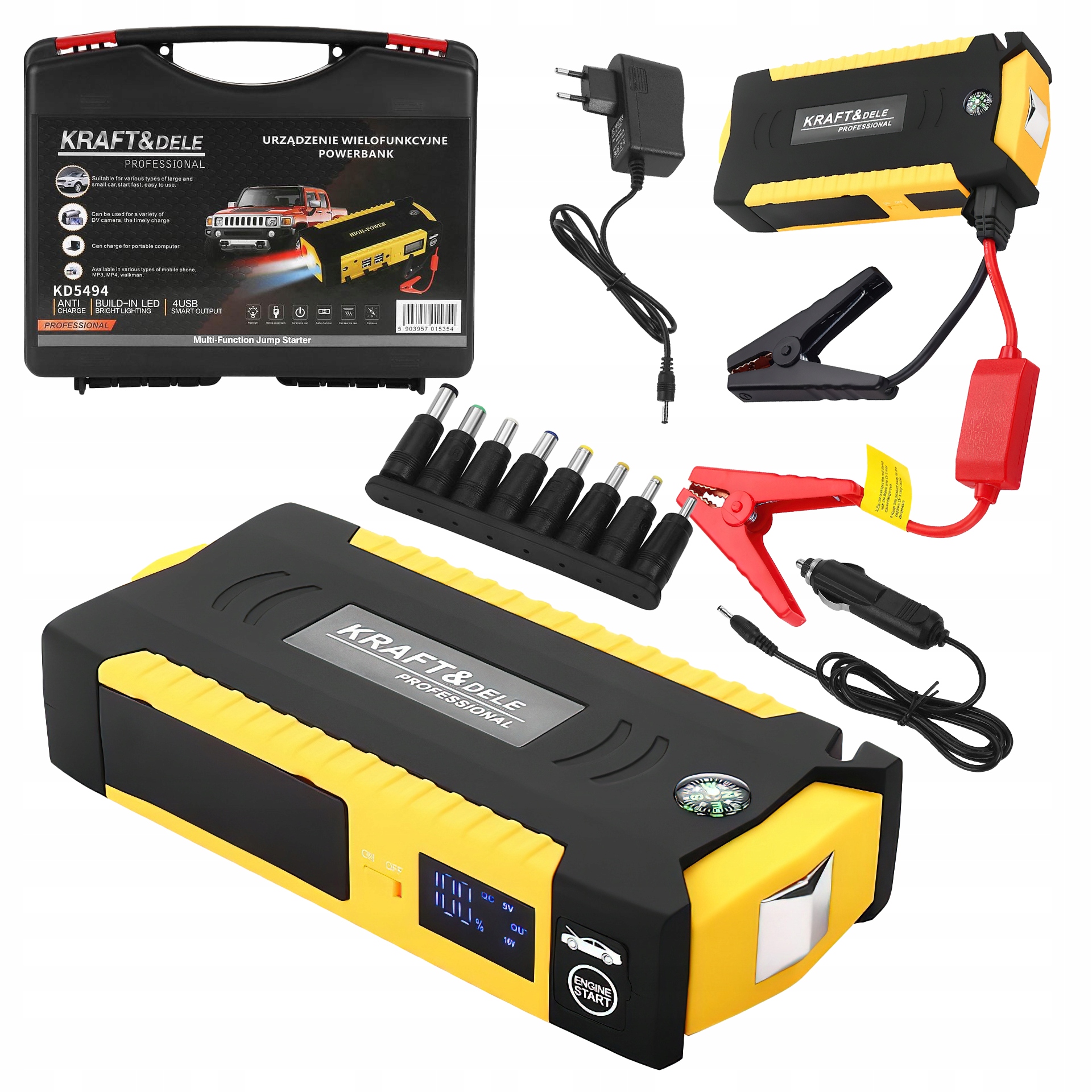 Štartovací Booster PowerBank 3.0 Usb-a Kufor 16800 mAh 12V Kraft&Dele