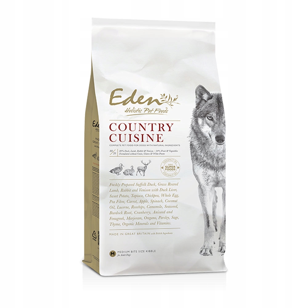 Eden Country Cuisine krmivo z kachny, jehněčího masa králíka a zvěřiny M/L 12 kg