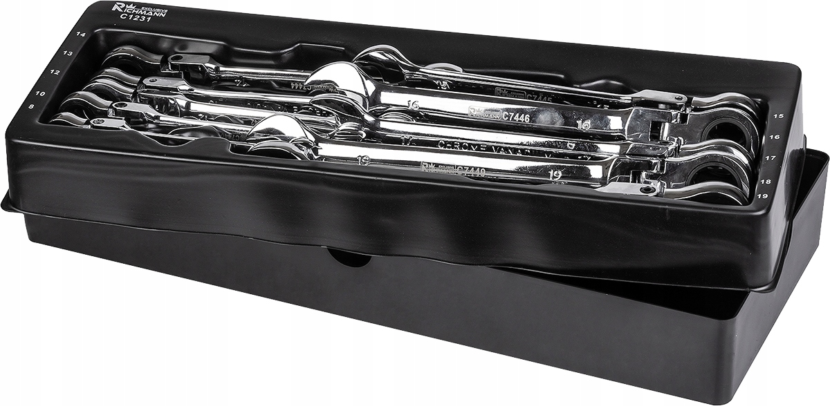 WKŁAD 10el. KLUCZE PŁASKO-OCZKOWE ŁAMANE 8-19mm Marka Corona/Richmann