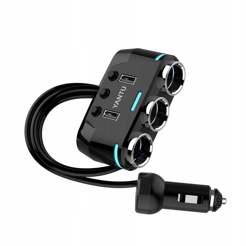 

Rozdzielacz Ładowarka do Samochodu 3 Gniazda 2XUSB
