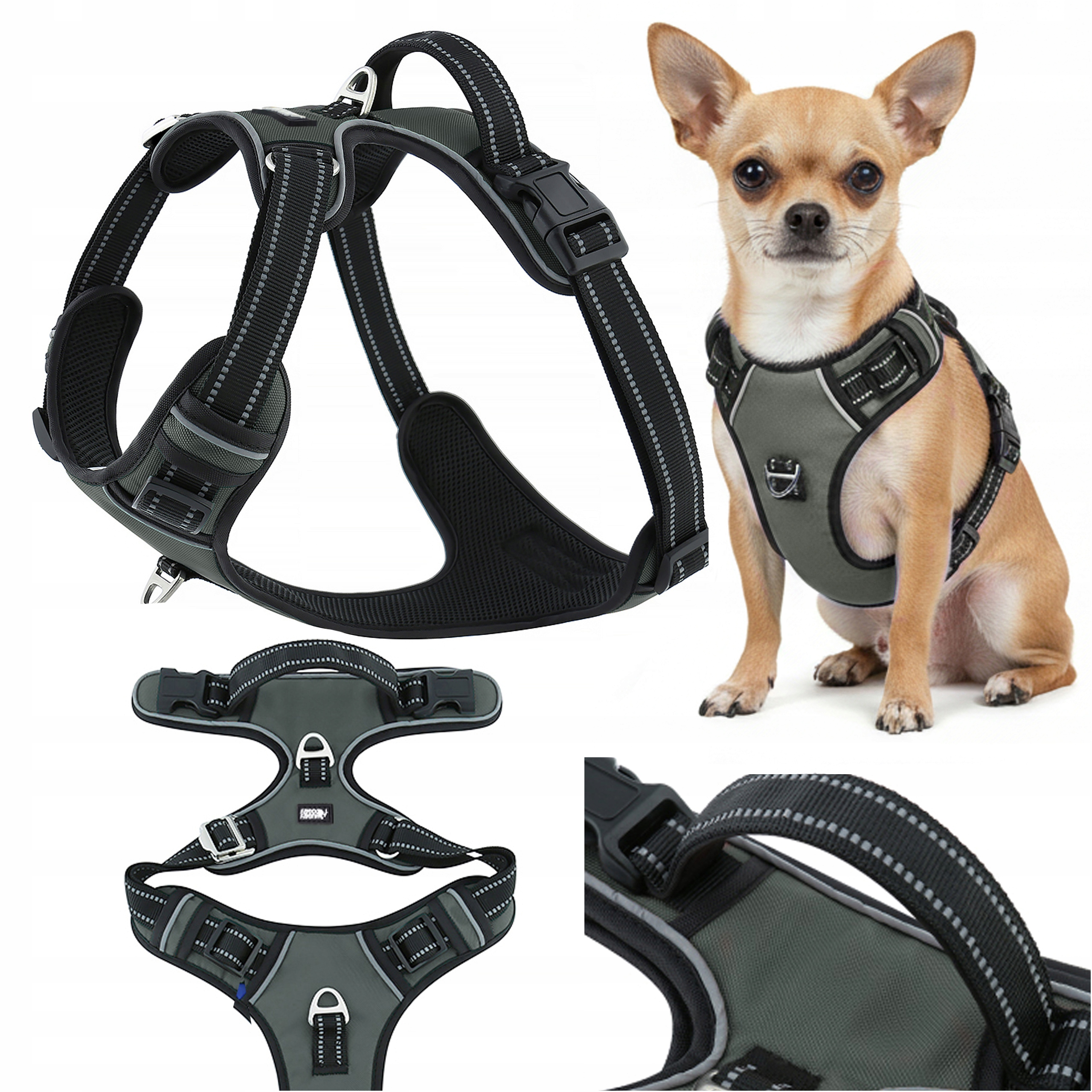 Szelki dla psa bezuciskowe guard easy walk Huggy Doggy york maltańczyk Xs