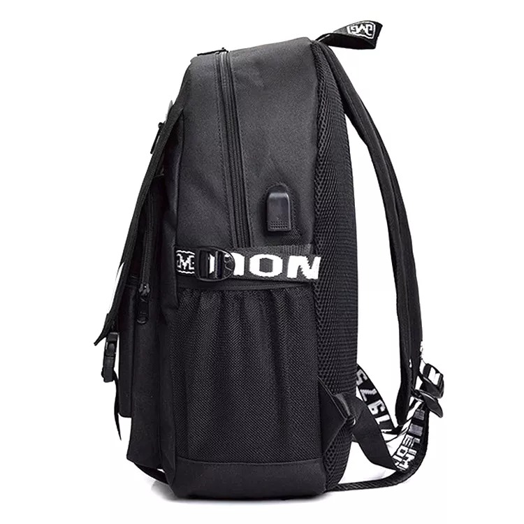 PLECAK SZKOLNY TORNISTER ŚWIECĄCY ODBLASKOWY LED Kolor czarny