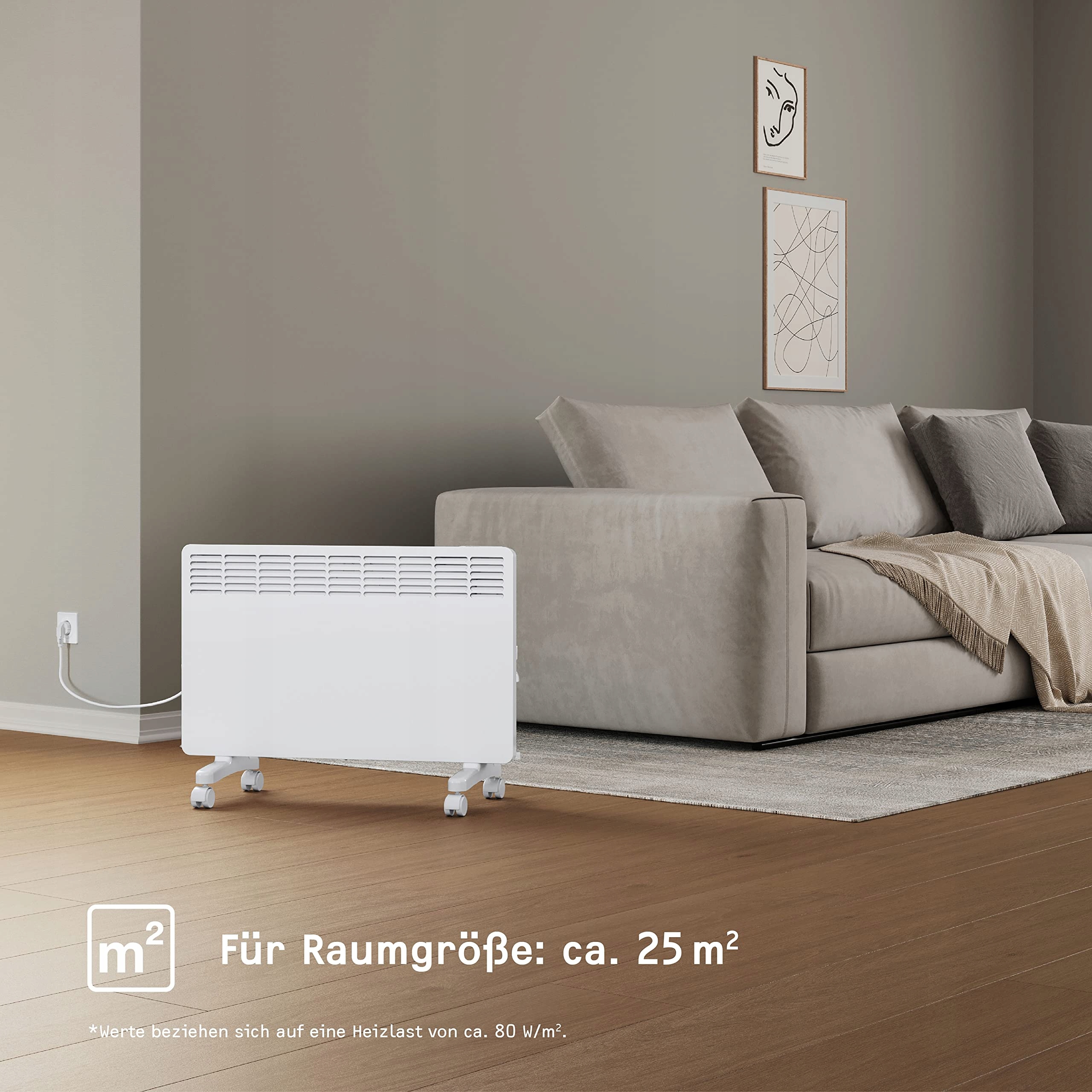 STIEBEL ELTRON 2kW Energooszczędny Grzejnik Na Kółkach — miniatura 5