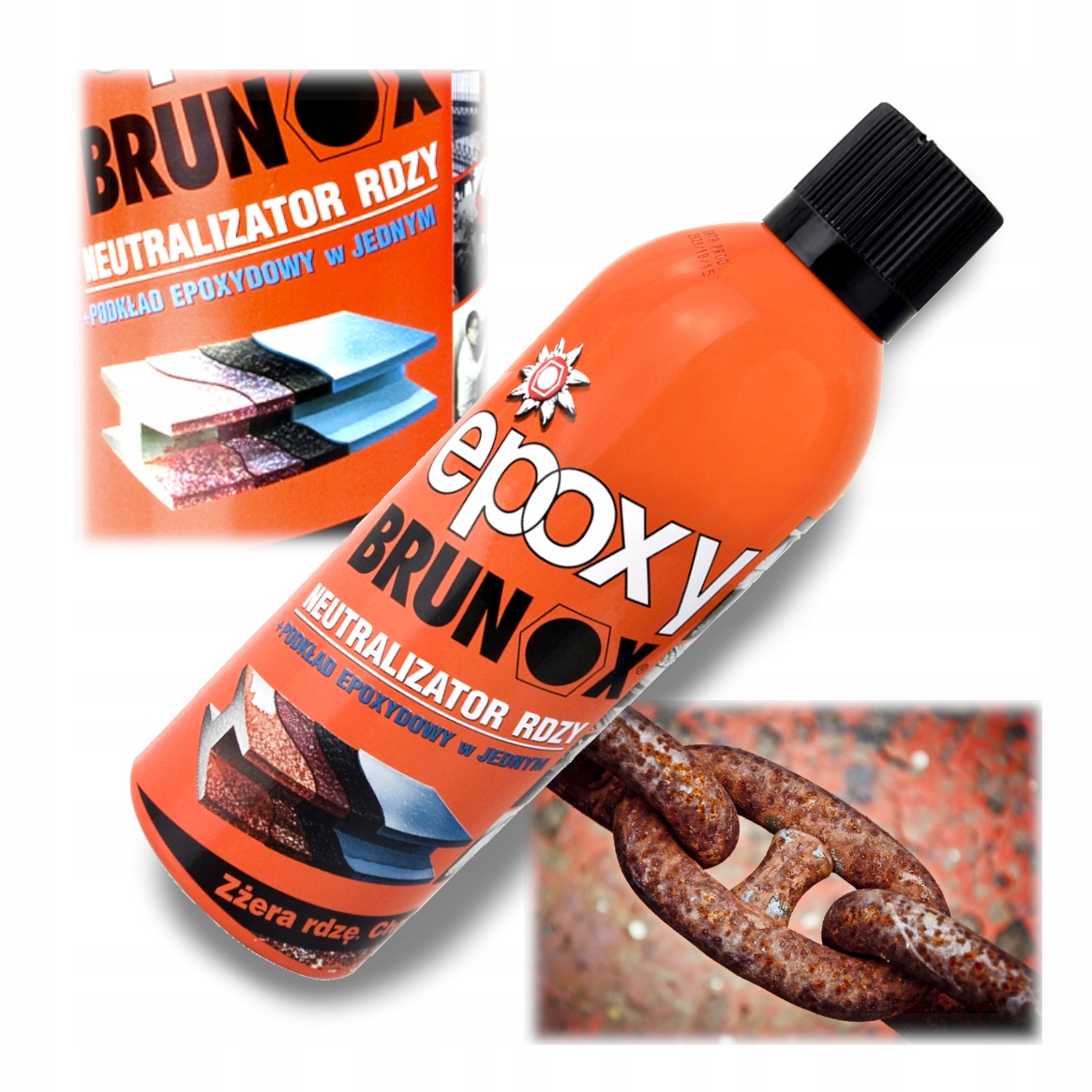 Odrdzewiacz spray do usuwania rdzy Brunox Epoxy 400 neutralizator Podkład