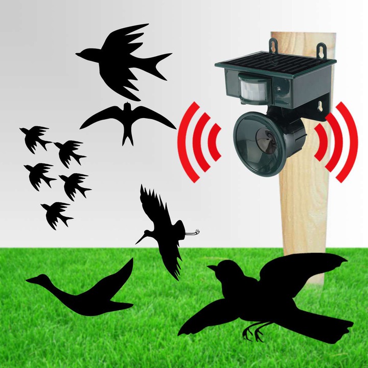 Solarny odstraszacz ptaków, gołębi ultradzwiękowy Producent CF
