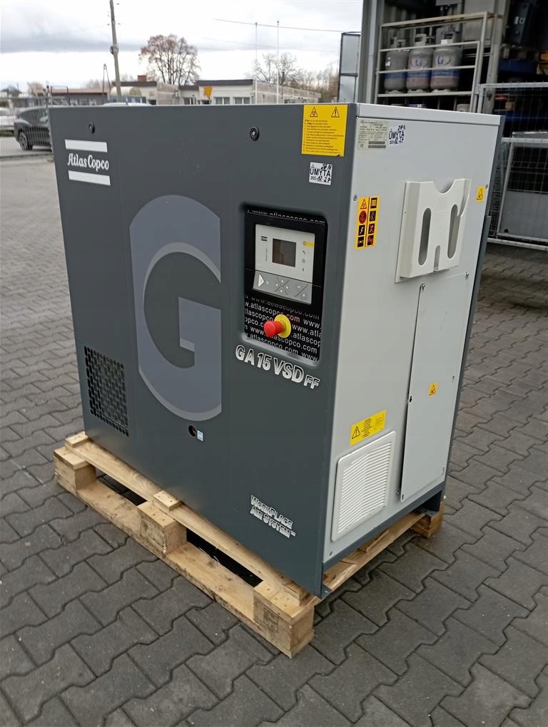 Sprężarka śrubowa kompresor Atlas Copco GA15 VSDFF 15KW 2,91m³ S014427 Marka Atlas Copco